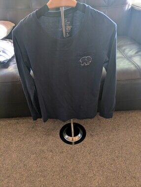 ivory ella Navy Long-Sleeve Tee with Elephant Pocket